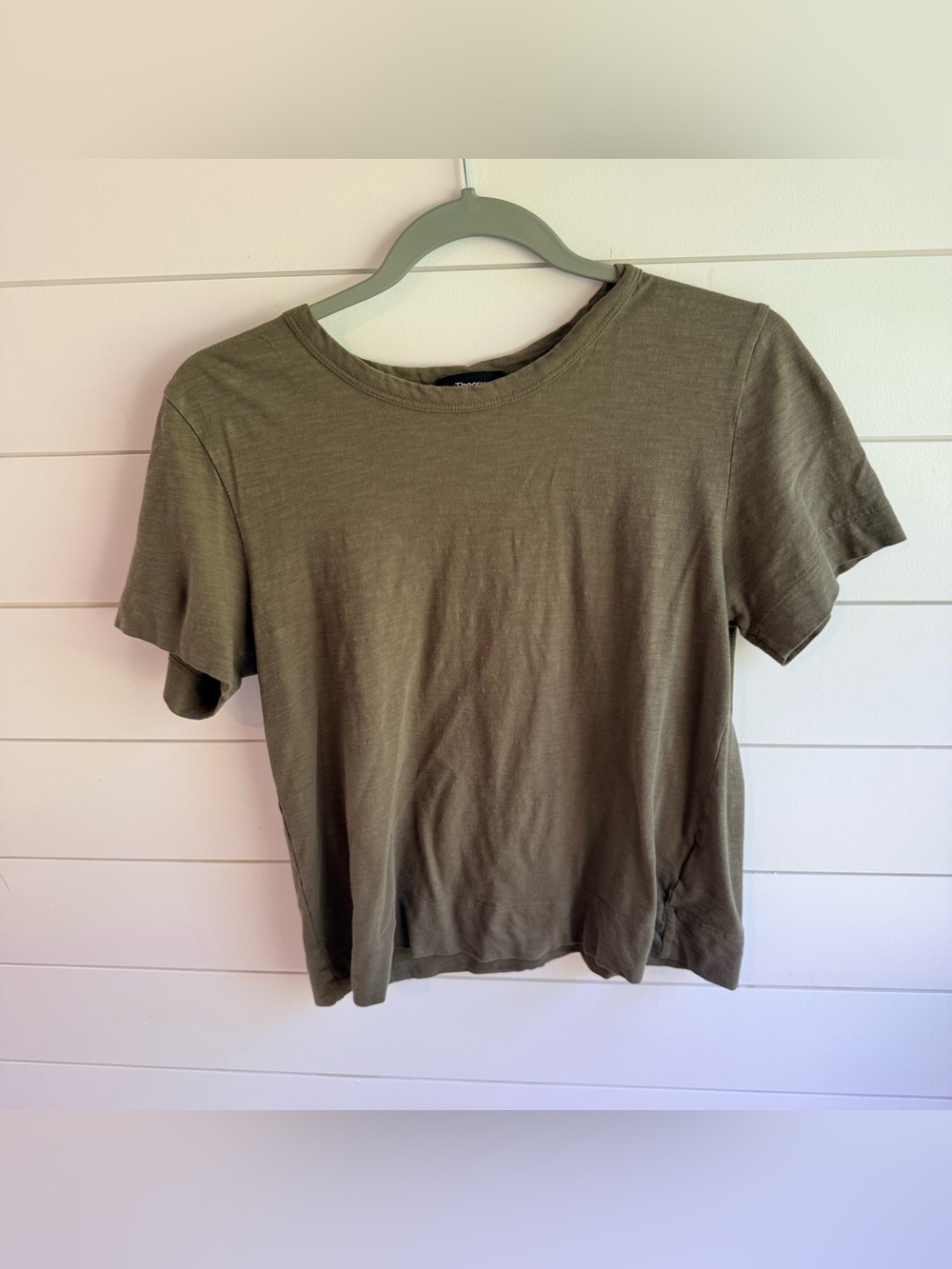 Theory olive short sleeve top medium